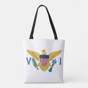Bolsa Tote Bandeira Patriótica das Ilhas Virgens Americanas