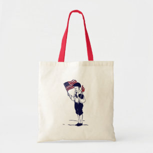 Bolsa Tote Bandeira Patriótica dos EUA e Garoto de Fogos de A