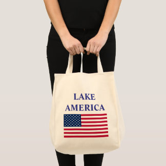 Bolsa Tote Bandeira Patriótica dos EUA Lago América
