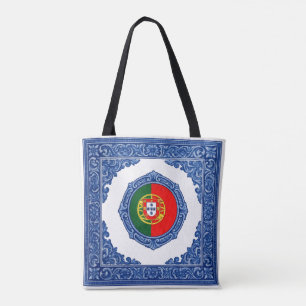 Bolsa Tote "Bandeira Portuguesa": Saco de pano com estampado