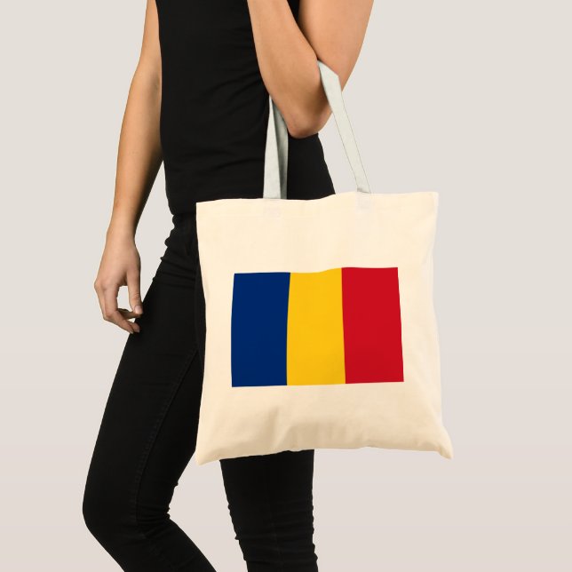 Bolsa Tote Bandeira romena (Romênia) (Frente (produto))