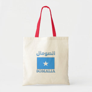 Bolsa Tote Bandeira Somália ا ل و م ا ص Arte Árabe e Inglês