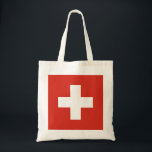 Bolsa Tote Bandeira suíça<br><div class="desc">Tote Bag de Orçamento com sinalizador de Suiça</div>