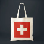 Bolsa Tote Bandeira suíça<br><div class="desc">Tote Bag de Orçamento com sinalizador de Suiça</div>