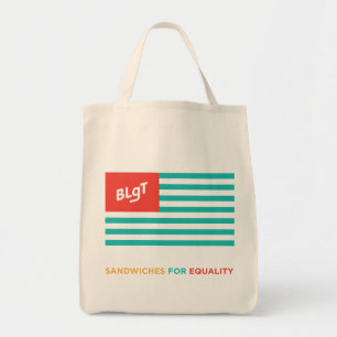 Bolsa Tote Bandeira Tagline de BLgT