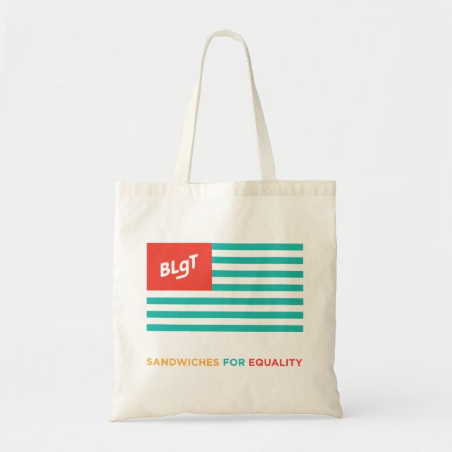 Bolsa Tote Bandeira Tagline de BLgT (Frente)