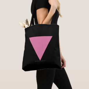 Bolsa Tote bandeira triângulo rosa SlipperyJoe's símbolo rosa
