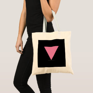 Bolsa Tote bandeira triângulo rosa SlipperyJoe's símbolo rosa