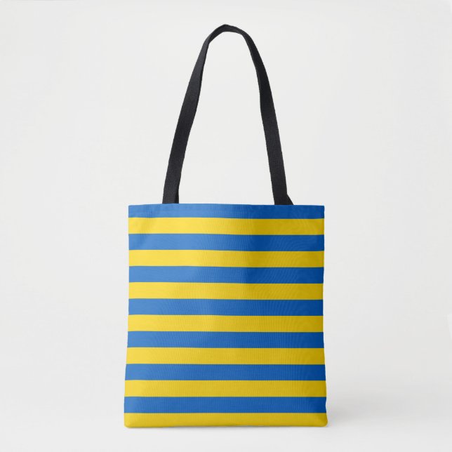 Bolsa Tote Bandeira Ucraniana (Ucrânia) Azul e Amarelo riscad (Frente)