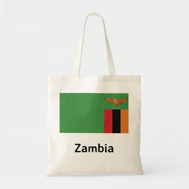 Bolsa Tote Bandeira Zâmbia (Frente)