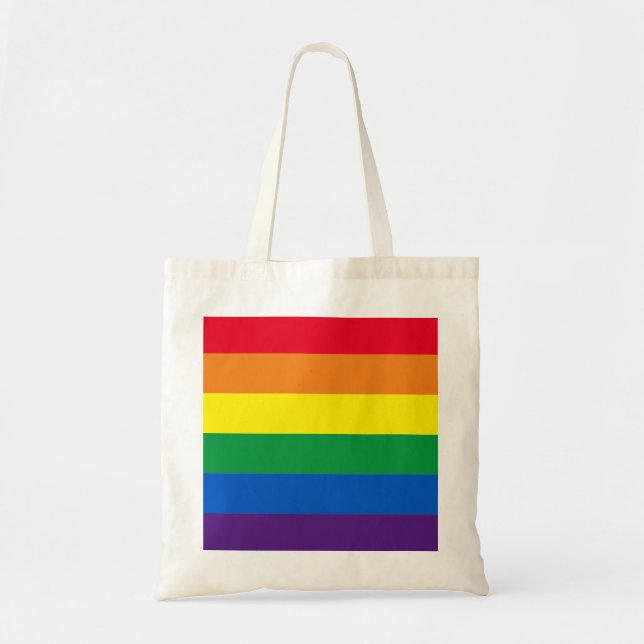 Bolsa Tote Bandeiras do arco-íris Lgbt gay (Frente)