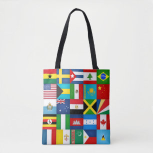 Bolsa Tote Bandeiras Legais Do Mundo Moda