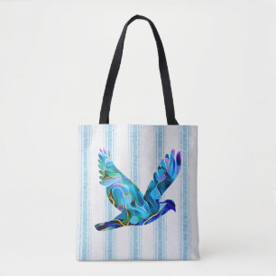 Bolsa Tote Bandeja Abstrato de Dove Azul de Paz