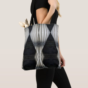 Bolsa Tote Bandeja de Abstrato branco e preto