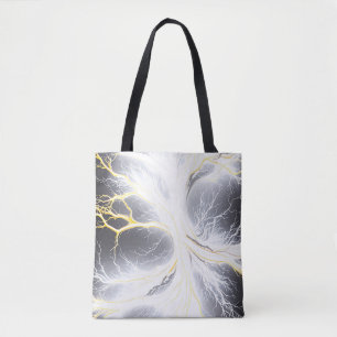 Bolsa Tote Bandeja de Abstrato de árvore energética brilhante