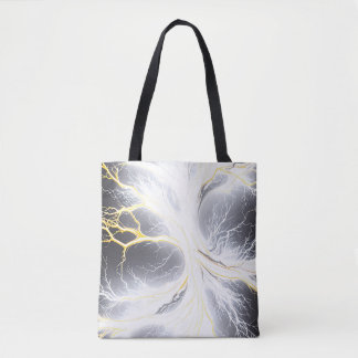 Bolsa Tote Bandeja de Abstrato de árvore energética brilhante