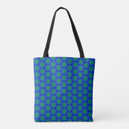 Bolsa Tote Bandeja de Azulejo azul e verde