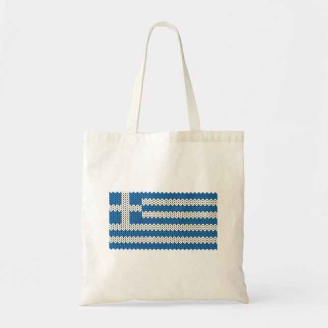 Bolsa Tote Bandeja de Bandeira Grego com Mancha legal (Frente)
