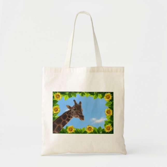 Bolsa Tote Bandeja de bugigangas "Girafa alta" (Frente)
