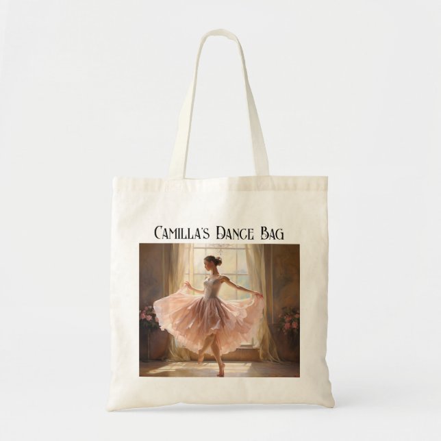 Bolsa Tote Bandeja de Dança de Calçados Personalizados (Frente)