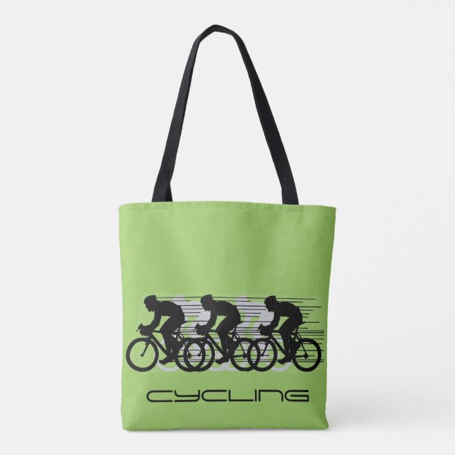 Bolsa Tote Bandeja de Design de ciclismo (Verso)