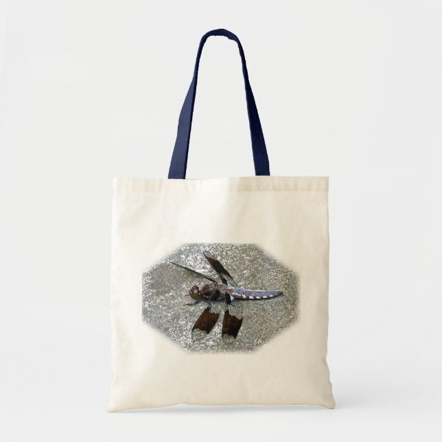 Bolsa Tote Bandeja de Dragonfly Azul (Frente)