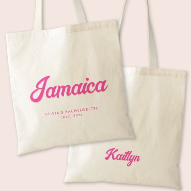 Bolsa Tote Bandeja de ferramentas personalizada da Festa de s (Jamaica Bachelorette Party Tote Bag)