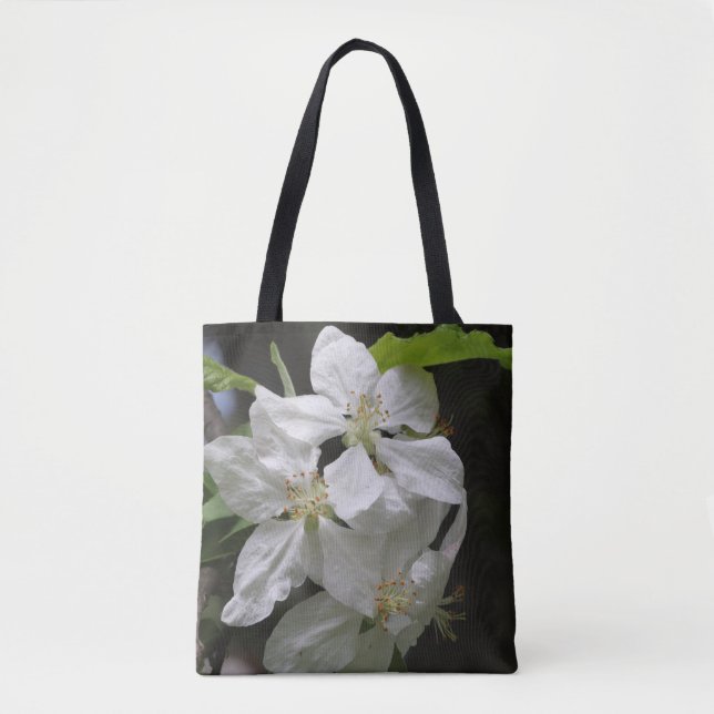 Bolsa Tote Bandeja de Flor Branco (Frente)