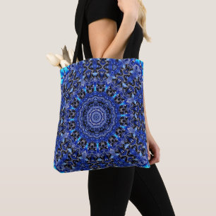 Bolsa Tote Bandeja de Natal Azul Decorativo
