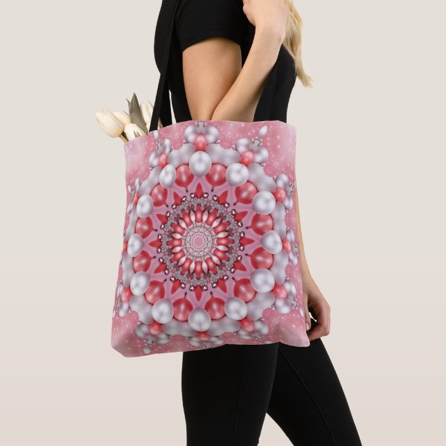 Bolsa Tote Bandeja de Natal Decorativo Rosa (Close Up)
