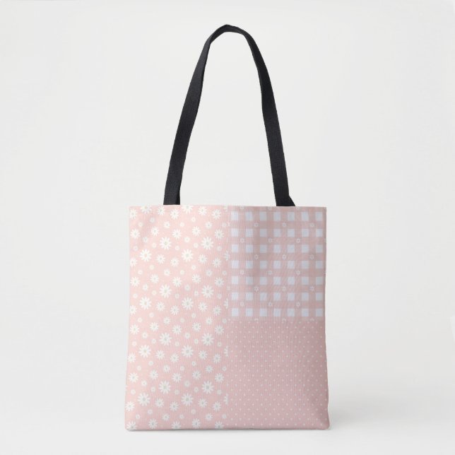 Bolsa Tote Bandeja de Primavera de Rosa claro de de Correção (Frente)