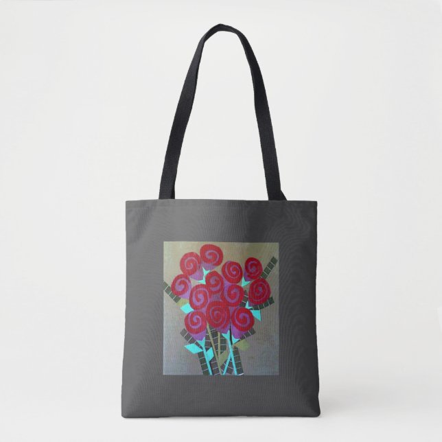 Bolsa Tote Bandeja de Rosas de papel (Frente)
