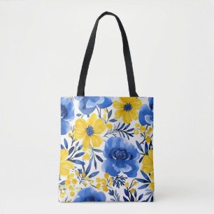 Bolsa Tote Bandeja de Sangue Azul e Amarelo