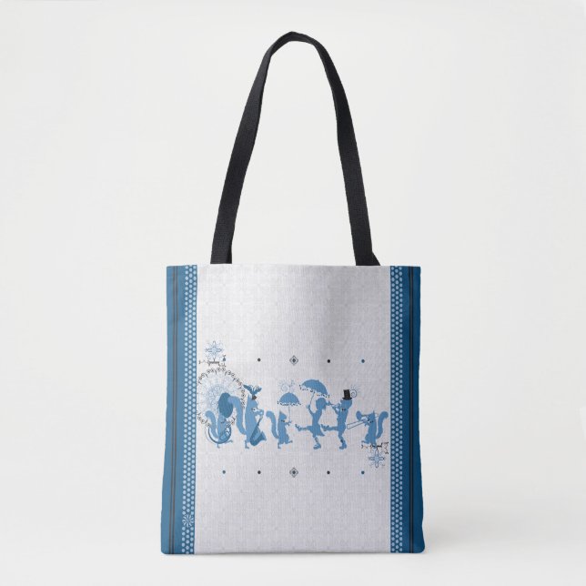 Bolsa Tote Bandeja de Toque Azul Rhapsody (Frente)