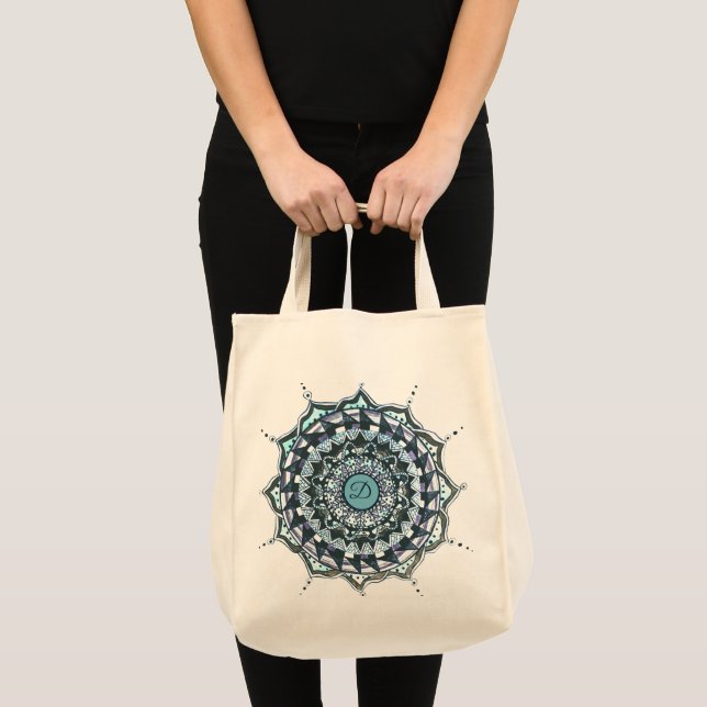 Bolsa Tote Bandeja de Toque de Design de Mandala inicial pers (Frente (produto))