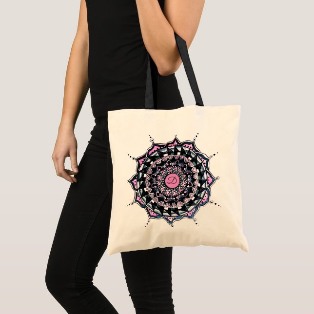 Bolsa Tote Bandeja de Toque de Design de Mandala inicial pers (Frente (produto))