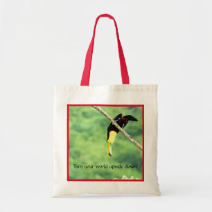 Bolsa Tote Bandeja de Toque Toucan de Volta para Baixo