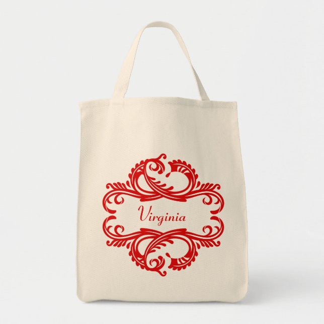 Bolsa Tote Bandeja de Toques com Dano Quic Vermelho (Frente)