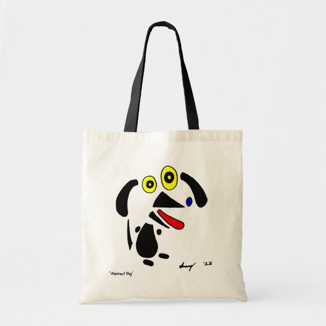Bolsa Tote Bandeja de Toques de Cachorro abstrato (Frente)