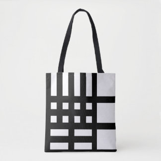 Bolsa Tote Bandeja de Toques Personalizada Chic Black and Whi