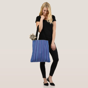 Bolsa Tote Bandeja de Tota All-Over-Impressão com Striped Az