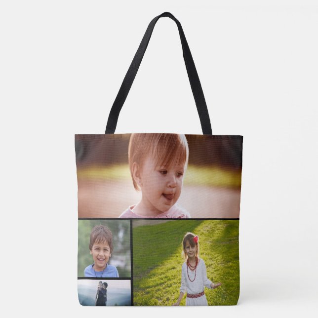 Bolsa Tote Bandeja de Tota de Quatro Fotografias Personalizad (Frente)