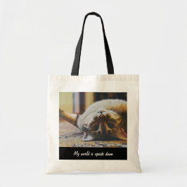 Bolsa Tote Bandeja de Tote Cat para Baixo - Design divertido