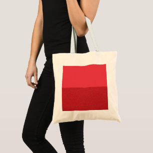 Bolsa Tote Bandeja de Tote de Canvas Vermelha de Dois Tons -