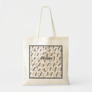 Bolsa Tote Bandeja de Tote Moderna de Abstrato de Cinza de P
