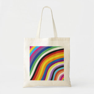 Bolsa Tote Bandeja de Tote Padrão de Stripes Coloridas do Sin