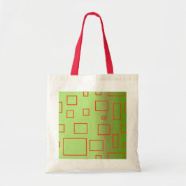 Bolsa Tote Bandeja Design Geométrica Verde de Padrão Moderno