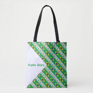 Bolsa Tote Bandiera Brasil Personalizada Herança Azulejada