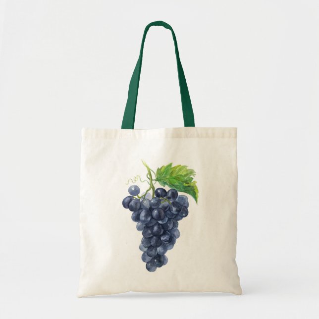 Bolsa Tote Bando de uvas Arte aquosa (Frente)