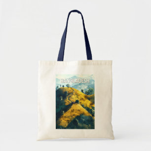 Bolsa Tote Bangladesh Illustration Viagem Art Vintage